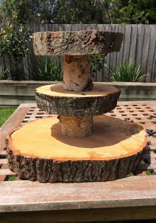 Wood 3 Tier Cake Stand