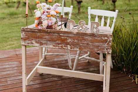 White-Wash Signing Table