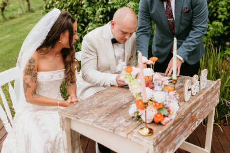 White-Wash Signing Table