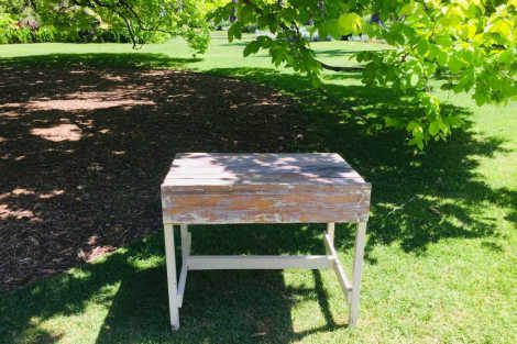 White-Wash Signing Table