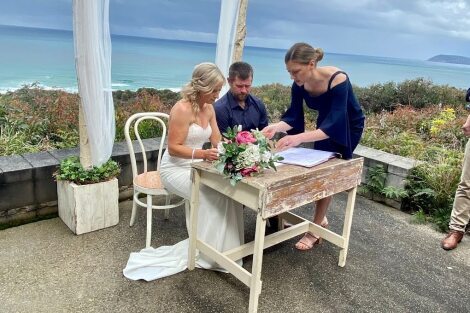 White-Wash Signing Table