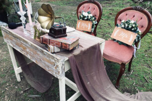 White-Wash Signing Table