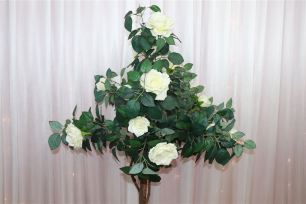 Potted Artificial Rose Tree