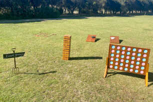 Lawn Games Garden Fork Sign