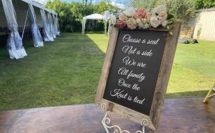 Choose A Seat, Not A Side' Ceremony Sign - Rustic