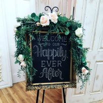 'Welcome To Our Happily Ever After' Gold Frame Sign