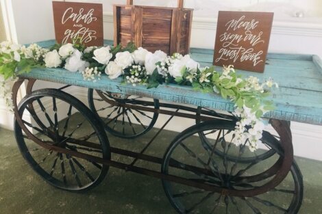 Rustic Market Cart - Teal