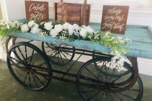 Rustic Market Cart - Teal