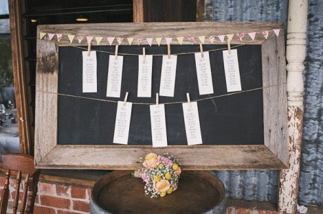 Rustic Blackboard - Seating Chart Display