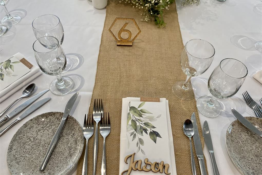 Hessian Table Runner Rustic Wedding Hire in Melbourne Country Charm