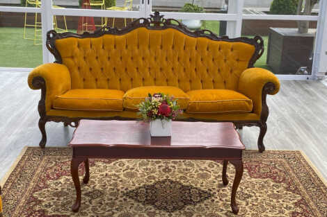 Vintage Couch - Gold