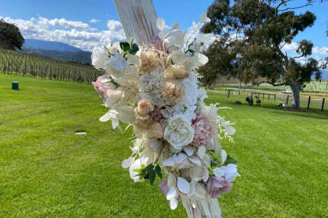 Faux Dusty Pink & White Florals (Set of 3)
