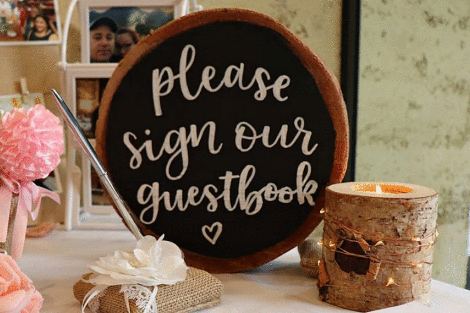 'Please Sign Our Guestbook' Rustic Sign 