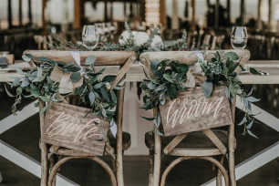 Bride & Groom Wooden Sign 