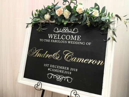 Rose & Greenery Garland for Easel - Minnie