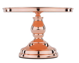 25cm Rose Gold Mirror Cake Stand 