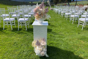 White Pressed Metal Plinth (M)