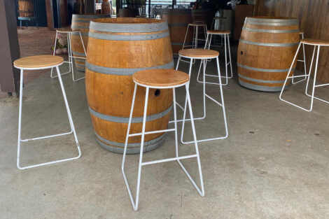 White Frame Bar Stool