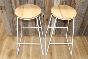 White Frame Stool