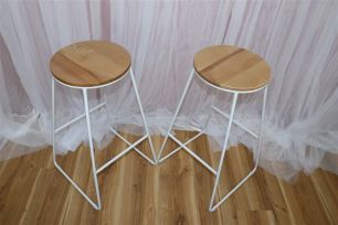 White Frame Stool