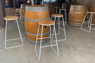 White Frame Bar Stool