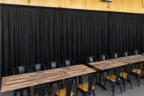 Black Silk Draping Backdrop - no Swag