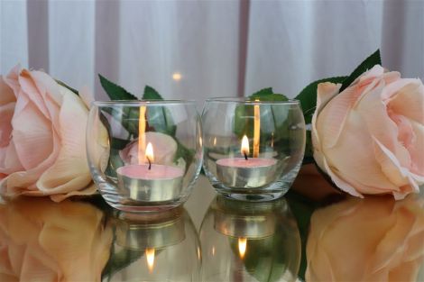 Glass Tealight Candle Holder