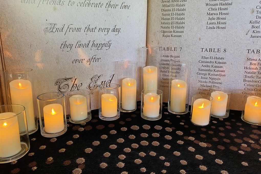 LED Candles Wedding & Event Hire in Melbourne Country Charm Event Hire