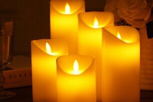 LED Pillar Candles - 15cm