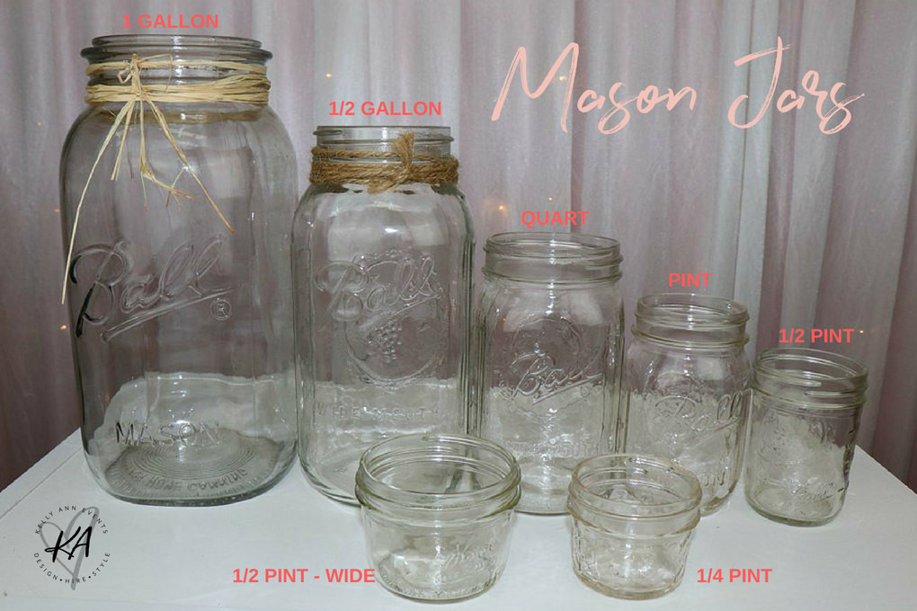 Half Pint Mason Jar Rustic Wedding Hire in Melbourne Country Charm