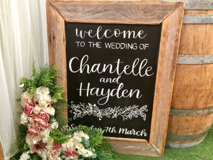 Rustic Frame Blackboard - Large