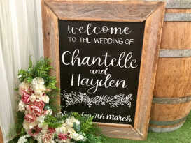 Rustic Frame Blackboard - Large