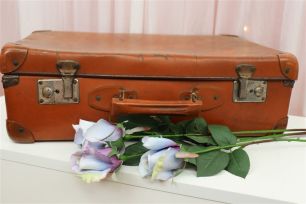 Vintage Suitcase - Burnt Orange