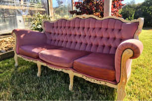 Dusty Pink Vintage Couch