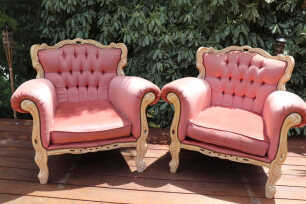 Dusty Pink Vintage Armchair