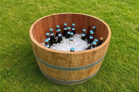 Half Wine Barrel Drinks Tub