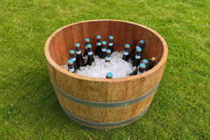 Half Wine Barrel Drinks Tub