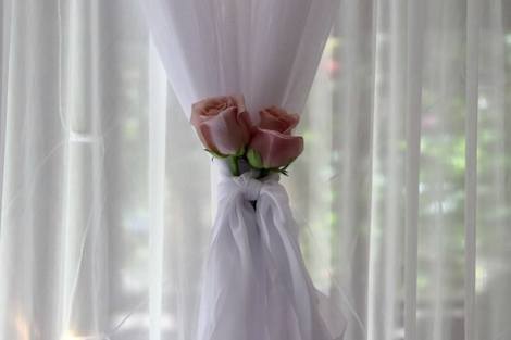 White Ruffle Tulle Backdrop 3m