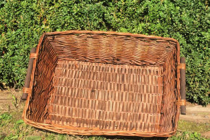 Brown Willow Tray Basket - Rectangle