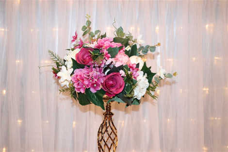 Dusty Pink Floral Centrepiece - Rachel 