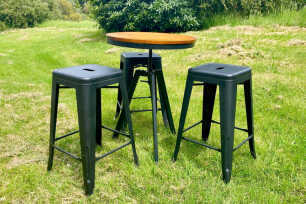 Black Tolix Bar Stool