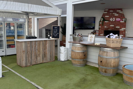 Rustic Wine Barrel Bar