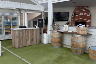 Rustic Wine Barrel Bar