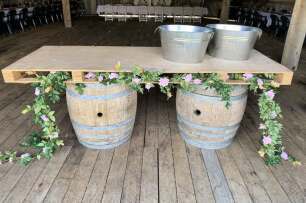 Wine Barrel & Pallet Bar