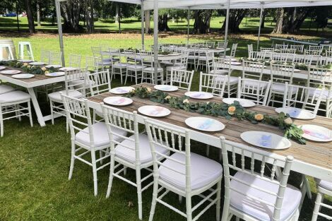 White Tiffany Chair with Cushion