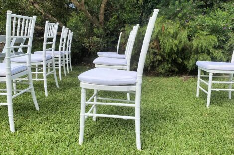 White Tiffany Chair with Cushion