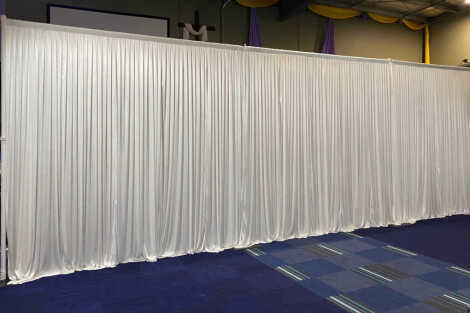 White Silk Drape Backdrop - no Swag