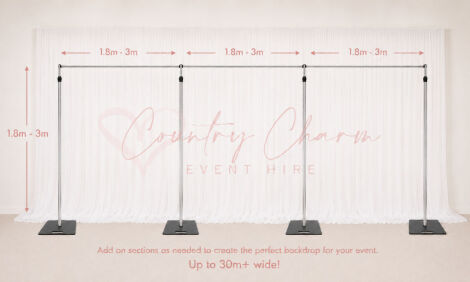 White Silk Drape Backdrop - no Swag