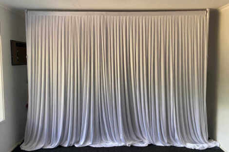 White Silk Drape Backdrop - no Swag