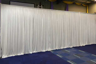 White Silk Drape Backdrop - no Swag